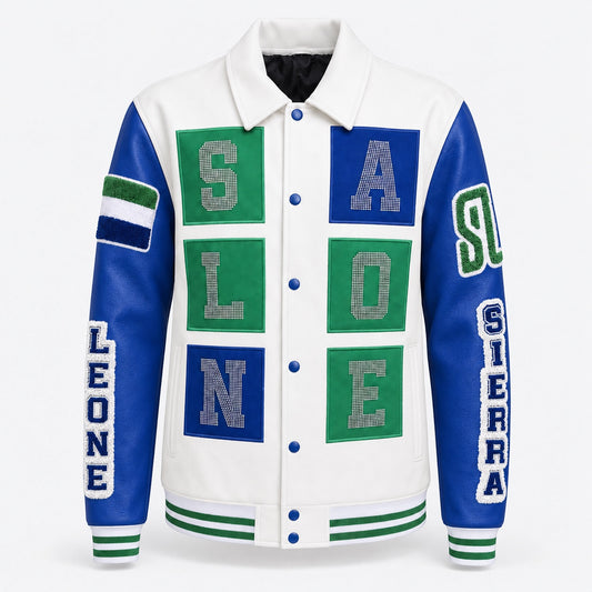 White 6 Boxes Salone Icebox rhinestone jacket front view