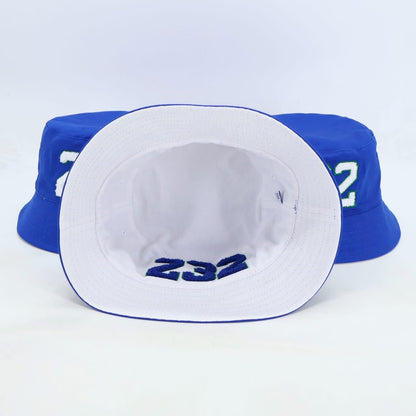 Reversible "232" Bucket Hat (White & Blue)