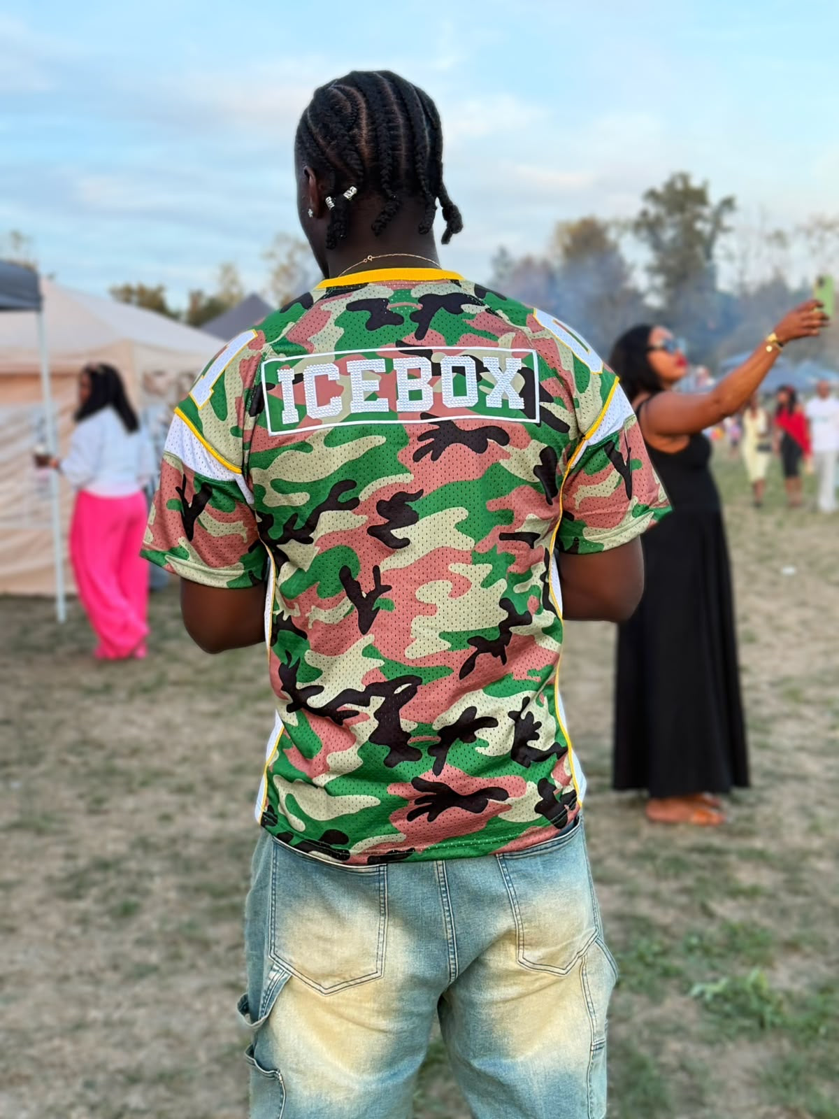 STB ICEBOX camouflage jersey back view